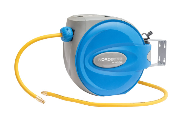 Пневматический шланг на самоскручивающейся катушке NORDBERG HR1015HPVC, 15 м
