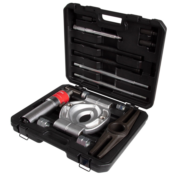 Съемник подшипников гидравлический 8 т до 220 мм сегментного типа с совмещенным насосом МАСТАК 104-19708