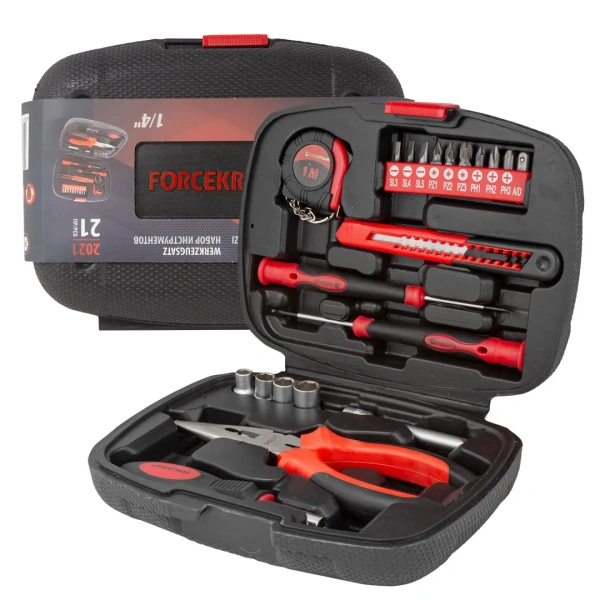 Набор инструментов 21пр.1/4'', в кейсе