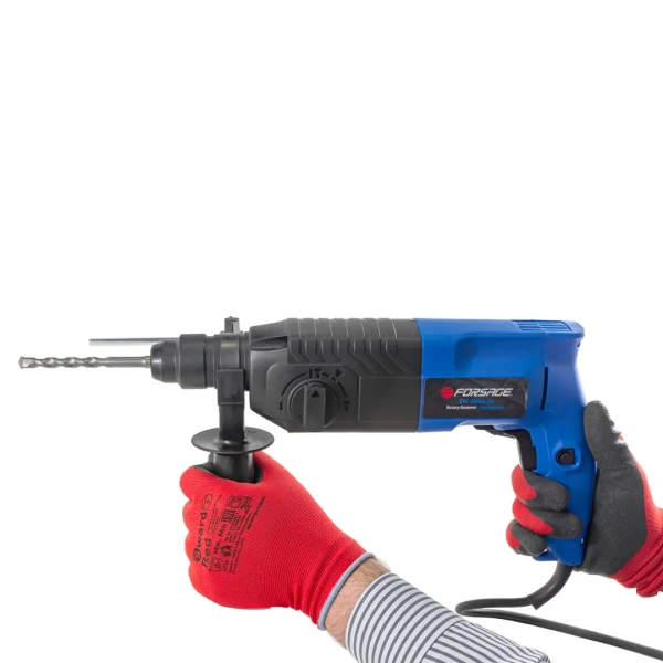 Перфоратор электрический(сверла 5,7,8х140мм,зубило плоское20х220мм,пика,уголь-е щетки,220V,50/60Гц,800W,0-1300 об/мин,2.8Дж,maxØ сверл.-24мм)в кейсе