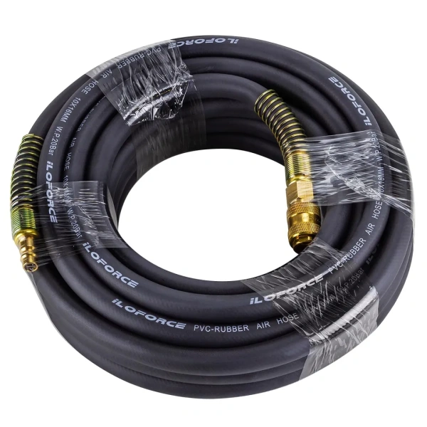 Шланг резиновый воздушный армированный с фитингами 10мм x 16мм x 10м