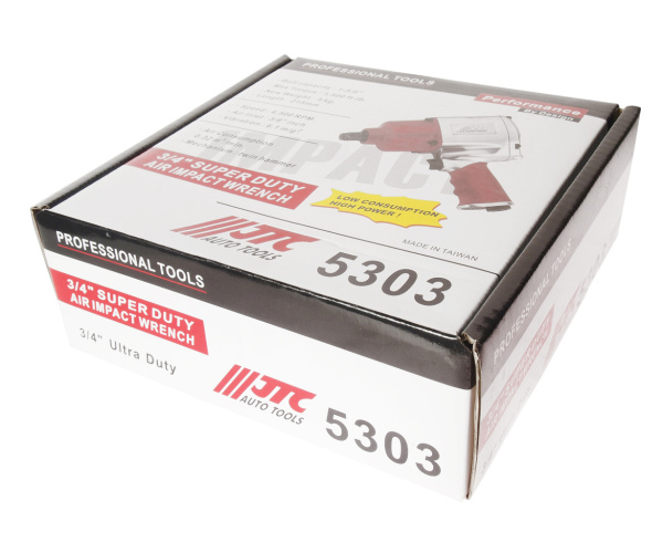 Гайковерт пневматический ударный усиленный JTC 5303 (3/4'' 2034Hм 4500об/мин. 320л/мин. 90-120PSI)