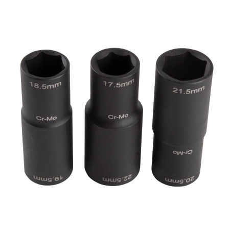 Набор ударных глубоких шестигранных головок AFFIX AF00640180C, 1/2", 15-24 мм, 18 предметов, кейс