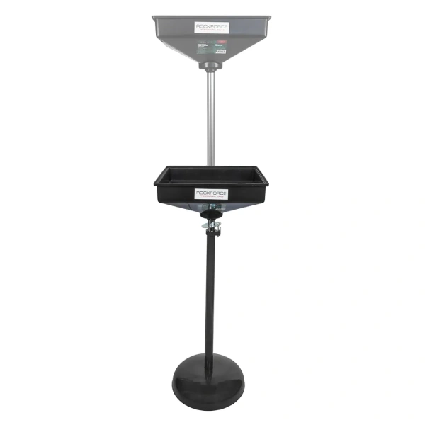 Емкость для слива масла квадратная 26л на регулируемой металлической балке (емкость 52х52х22см, h min 1195мм, h max 1950мм)