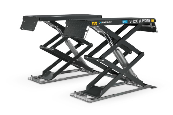 Автоподъемник ножничный напольный ROSSVIK PRO V-32X (LP/ON) (г/п 3.2 т, 380 В, RAL7040, цвет серый)