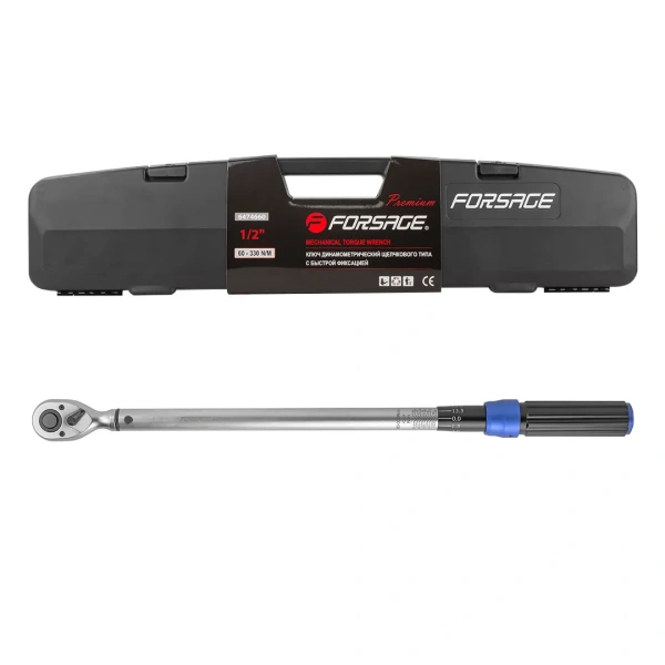 Ключ динамометрический щелчкового типа с быстрой фиксацией 60-330Нм, 1/2''