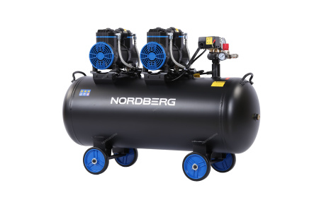 Компрессор безмасляный NORDBERG NCEO120/500 (220 В, ресивер 125 л, 500 л/мин)