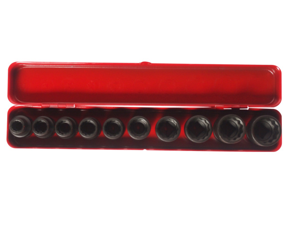 Набор головок торцевых 12-ти гранных ударных JTC J410P (1/2", 10-24 мм, 10 предметов)