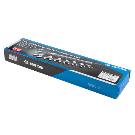 Ключ динамометрический серии "FIT" KING TONY 345203D11MR (14х18 мм, с набором рожковых насадок 13-30 мм, 60-340 Нм, кейс)