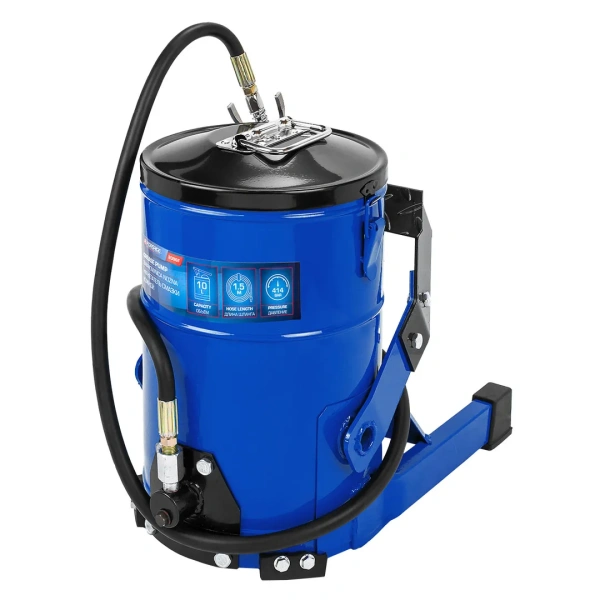 Нагнетатель смазки с ножным приводом, 10л (длина шланга 1.5, внутр.Ø 210мм, внутр. высота 310мм)