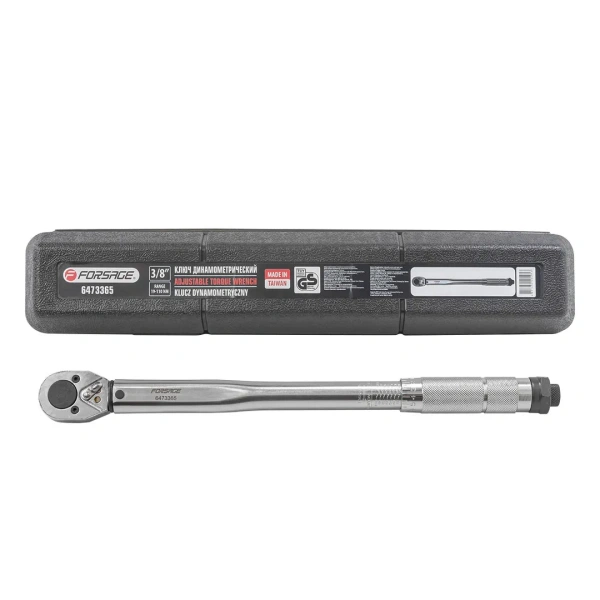 Ключ динамометрический щелчкового типа 19-110Нм, 3/8''(Тайвань),в пластиковом футляре