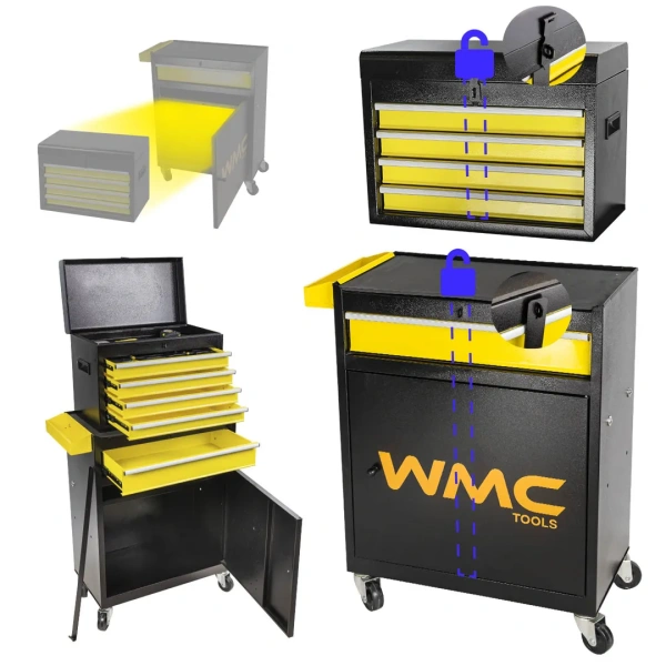 Тележка инструментальная с набором инструментов 257пр(700х600х290мм)