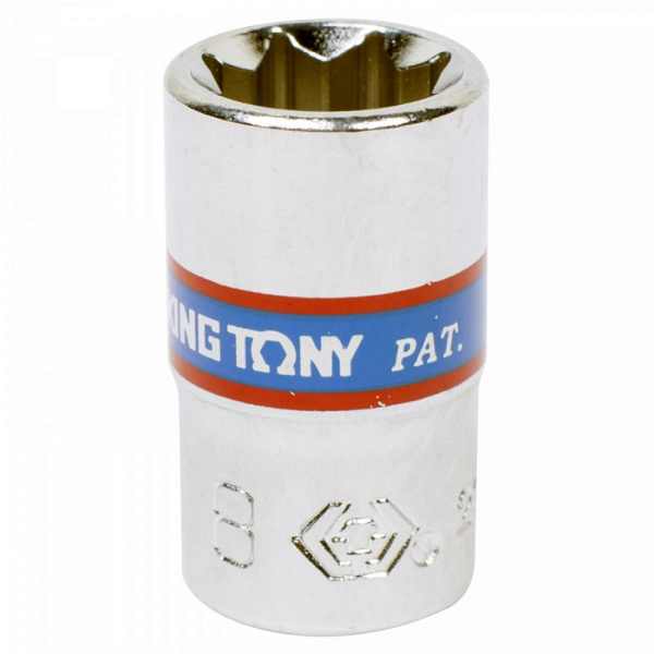 Головка торцевая восьмигранная KING TONY 231008M, 1/4", 8 мм