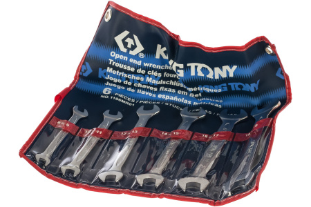 Набор рожковых ключей, 8-19 мм, 6 предметов KING TONY 1106MR01