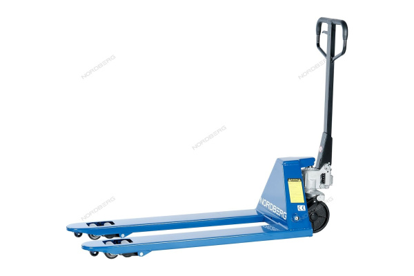 Тележка (Рохля) складская гидравлическая 2,5 т, усиленная, с полиуретановыми колесами NORDBERG N3901-25