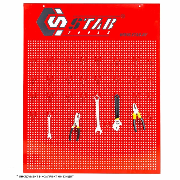 Стенд демонстрационный настенный (900х725мм, толщина 14мм, 54х54отв., 30 крючков в комплекте)