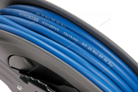 Шланг воздушный на стальной катушке гибридный ПВХ диаметр 10х15 мм 20 м NORDBERG HR1020RPVC