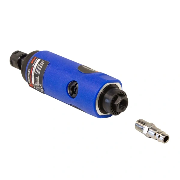 Пневмозачистная машинка с прорезиненной рукояткой(цанги:3,6мм, 25000об/мин, 128л/мин,6.3Bar,штуцер 1/4'')