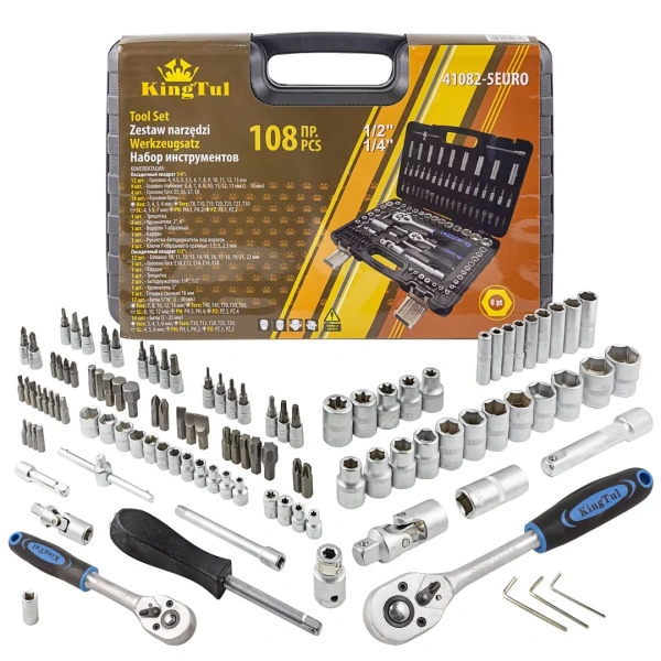Набор инструментов 108пр.1/2'',1/4''(6гр.)