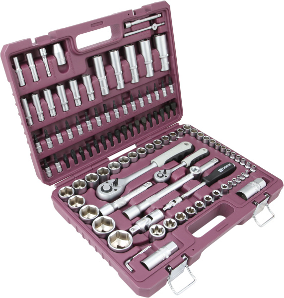 Набор инструмента универсальный Thorvik TS108 (1/4", 1/2"DR, 108 предметов)