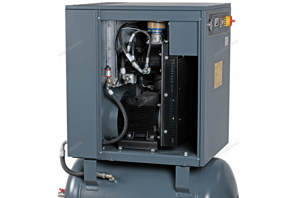 Компрессор винтовой, 7,5кВт, 10Бар, 1000л/мин, ресивер 270л NORDBERG NCS270/1000-10