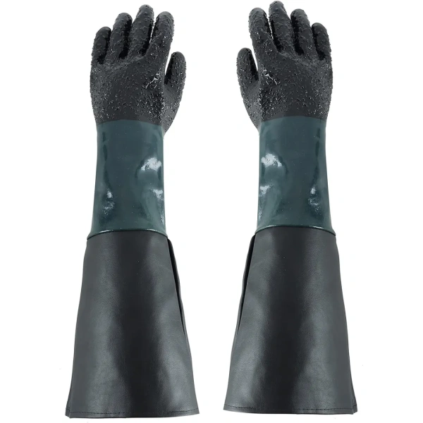 Перчатки резиновые для работ с пескоструйными аппаратами