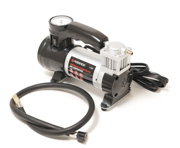 Компрессор поршневой автомобильный с фонарем F-581 ''FORSAGE''(35л/мин, 15А) 12V