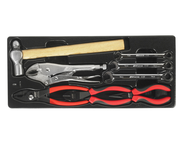 Набор инструментов слесарно-монтажный JTC B065 (65 предметов в переносном инструментальном ящике, 3 лотка)