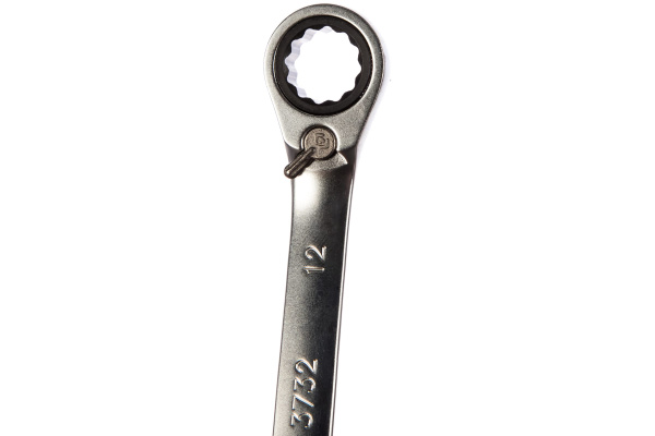 Ключ трещоточный комбинированный с флажковым переключением 12 мм KING TONY 373212M