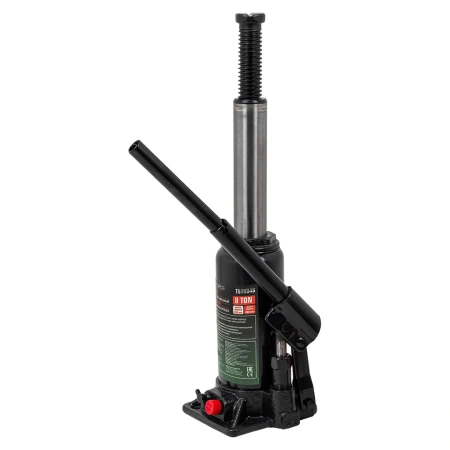 Домкрат бутылочный 8т (h min 200мм, h max 400мм, ход штока 130мм, ход винта 70мм), в кейсе