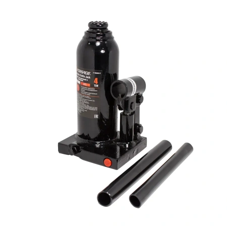 Домкрат бутылочный 4т с клапаном (высота подхвата-180мм, высота подъема-350мм)в кейсе