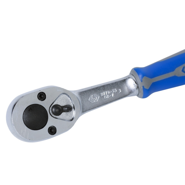 Трещотка 1/4"140 мм, 24 зубца, флажковая, фиксатор KING TONY 2779-55G