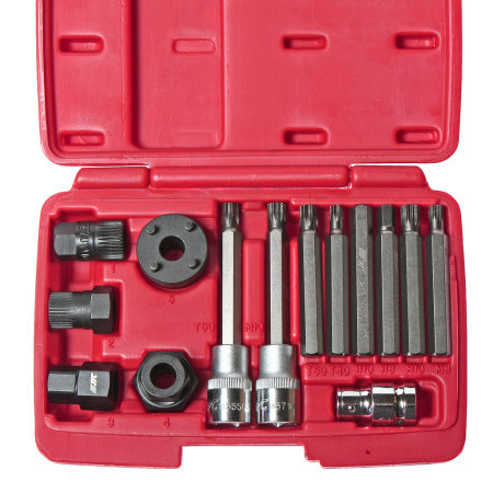 Съемник шкивов генераторов JTC 4738 (14 предметов в кейсе)