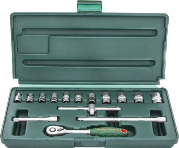 Набор головок торцевых S04H2715S, 1/4"DR, 4-14 мм, 15 предметов