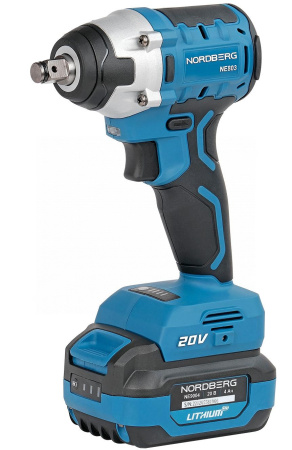 Гайковерт аккумуляторный 1/2" 20В 300 Нм с 4A акк. и зар. уст-вом 4A в мешке NORDBERG NE803K
