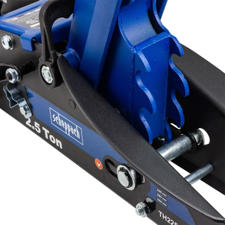 Домкрат подкатной гидравлический 2.5т с фиксацией (h min 140мм, h max 387мм)