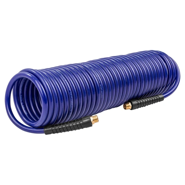 Шланг витой полиуретановый 6.5мм х 10мм х 10м с резьбовыми наконечниками 1/4''