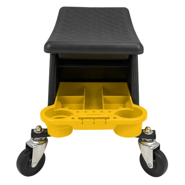 Стул пластиковый передвижной с выдвижным ящиком и пластиковыми ложементами (г/п 130кг, сиденье 450х250мм, ящик 225х210х125мм, ложемент 260х250х50мм)