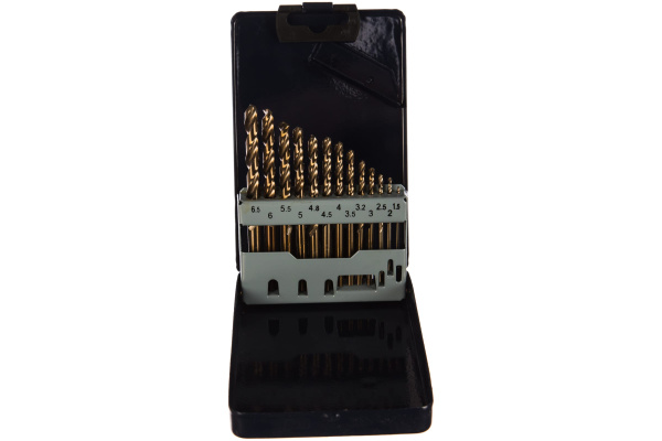 Набор спиральных сверл по металлу TDBS13K5, HSS Co в металлическом кейсе, d1.5-6.5 мм