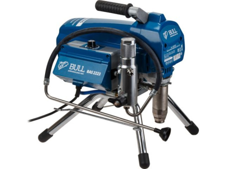 Безвоздушный окрасочный аппарат BULL BAS 2223 в кор. БЕСЩЕТ., 1300 Вт, 2,3 л/мин, 220 Бар