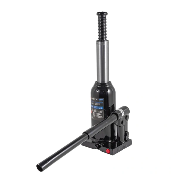 Домкрат бутылочный 5т с клапаном (h min 185мм, h max 360мм, ход штока-115мм, ход винта-60мм) в кейсе