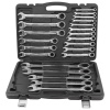 Набор ключей комбинированных трещоточных 22пр.(6-24,27,30,32мм),в кейсе