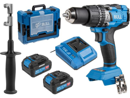 Аккум. дрель-шуруповерт BULL SR 1805 Xcase XLTpro, 2х4 А*ч, БЕСЩЕТ., 18 В, 120 Н*м, БЗП(мет.) 13 мм