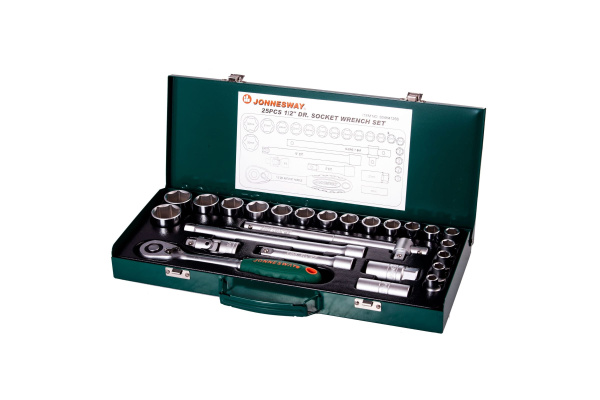 Набор головок торцевых S04H4125S, 1/2"DR, 10-32 мм, 25 предметов