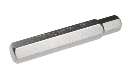 Бита HEX 6-ти гранная удлиненная JTC 1357512 (H12х75 мм, 10 мм, S2)