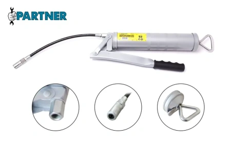 Ручной шприц для густой смазки, 450 мл, с гибким шлангом (300 мм) и закладкой под тубу