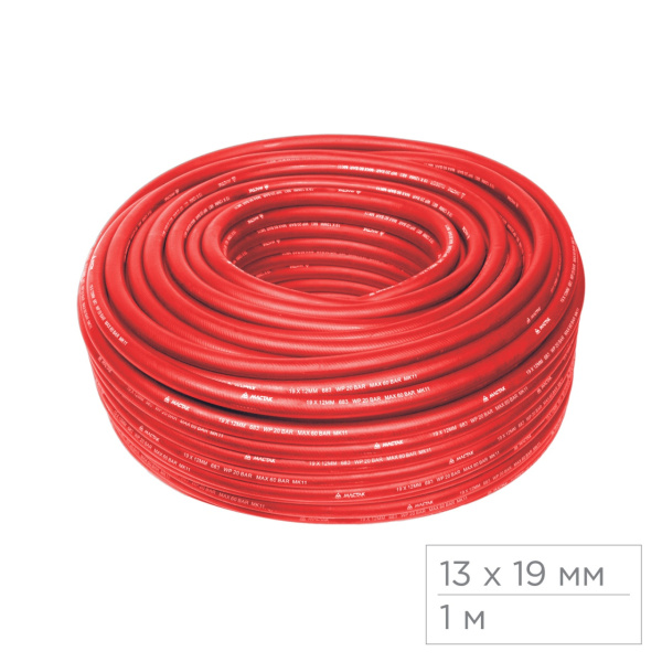 Шланг пневматический 13х19 мм, 1 м, ПВХ композитный МАСТАК 684-13100M1