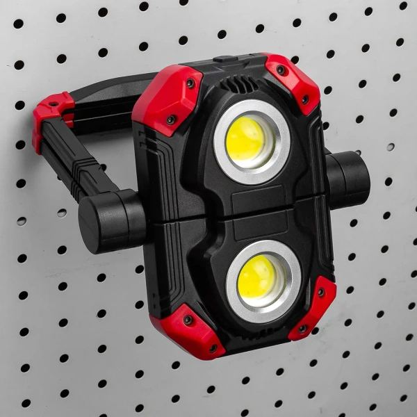 Фонарь аккумуляторный складной с функцией повербанка и поворотным основанием (4 реж. работы, аккум. 4000мАч, 800Лм)