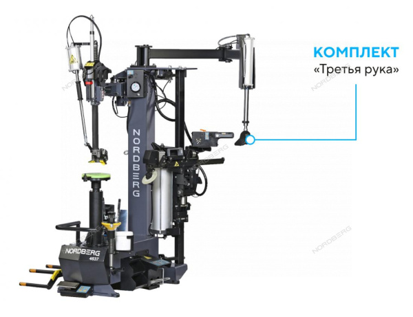 Станок шиномонтажный суперавтомат с автоматической монтажной головкой серый NORDBERG 4637 (до 30")