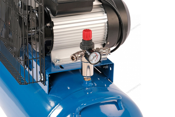 Компрессор поршневой с ременной передачей 220 В ресивер 100 л 446 л/мин NORDBERG NCE100/480